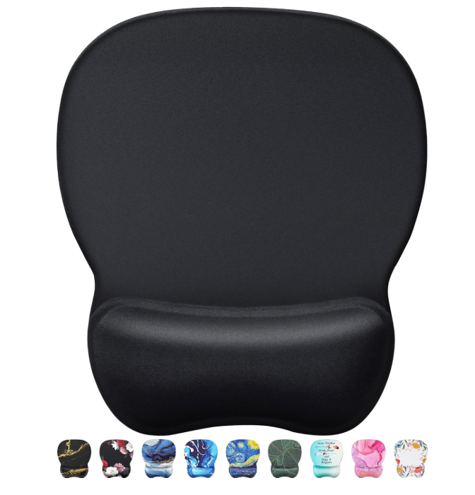 MROCO Ergonomic Gel Mouse Pad with Wrist Support – Non-Slip Base for Pain Relief – 9.4x8.1in, Several Colors