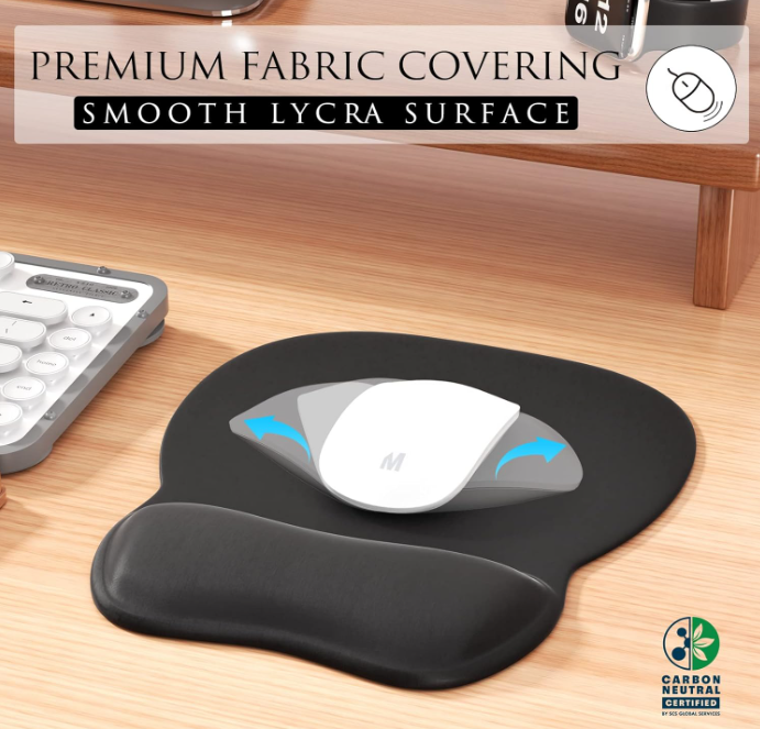 MROCO Ergonomic Gel Mouse Pad with Wrist Support – Non-Slip Base for Pain Relief – 9.4x8.1in, Several Colors