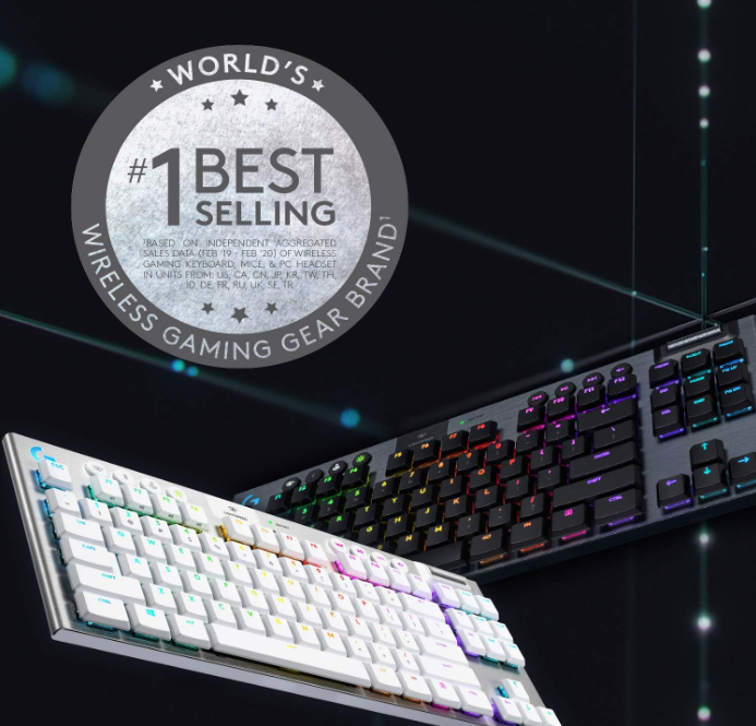Logitech G915 TKL Wireless RGB Gaming Keyboard – Low Profile Tactile Switches, Lightsync, Lightspeed & Bluetooth