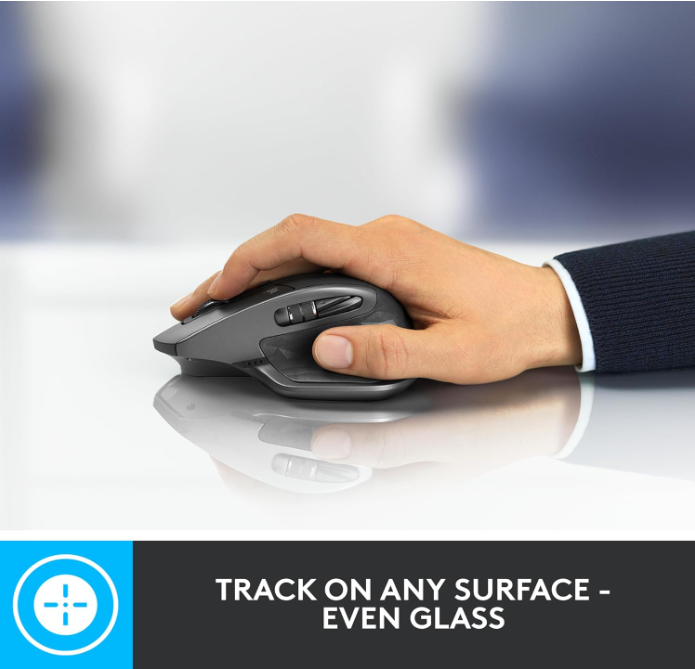 Logitech MX Master 2S Wireless Mouse – Bluetooth, Multi-Device, Fast Scrolling, Ergonomic, Rechargeable – Graphite