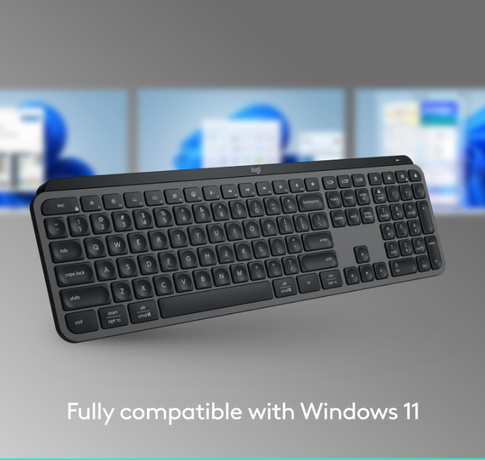 Logitech MX Keys S Wireless Keyboard – Low Profile, Quiet Typing, Backlit, Bluetooth/USB-C, Multi-OS – Graphite