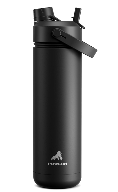 26 oz Insulated Water Bottle – 2-in-1 Straw & Spout Lid, Leak-Proof, Fits Cup Holder – Cotton Candy